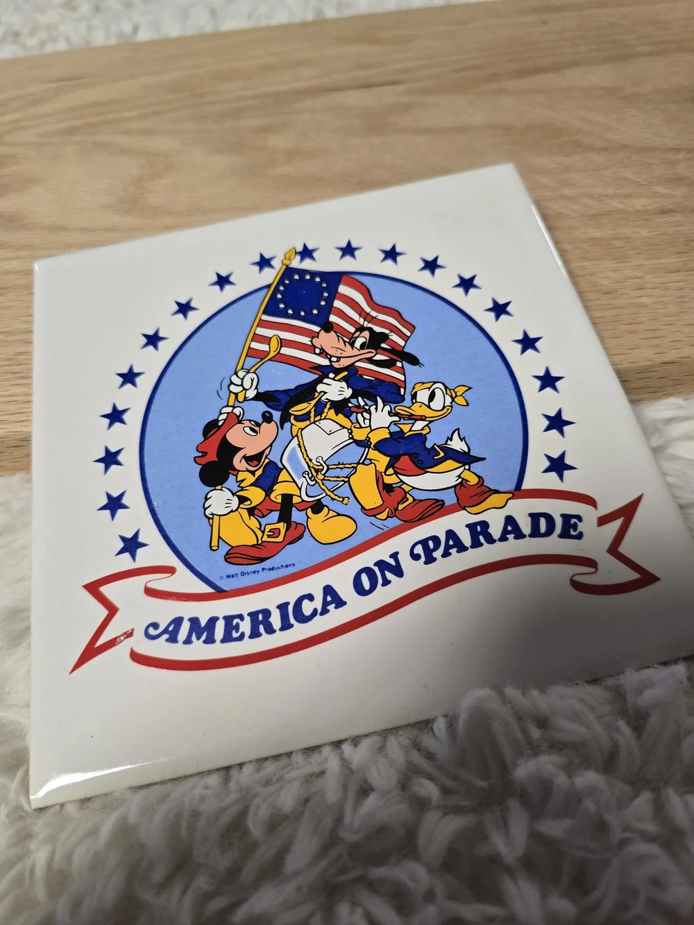 America on Parade Decorative Ceramic Tile - Patriotic Red, White & Blue